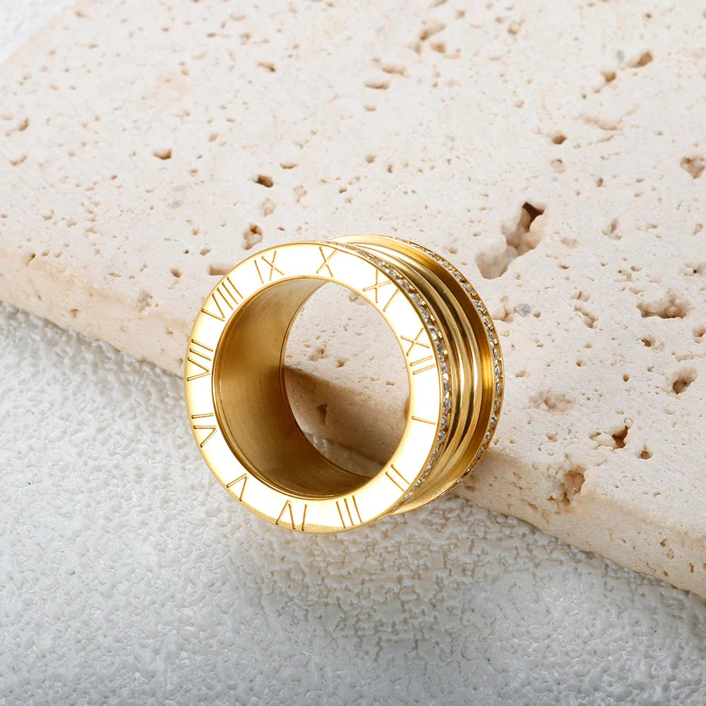 Anel Imperial Números Romanos 18K