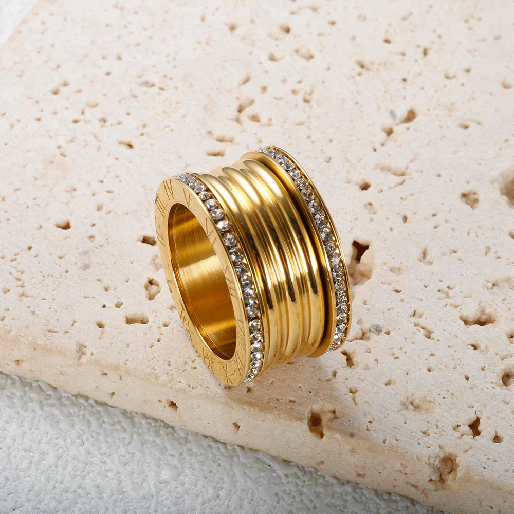 Anel Imperial Números Romanos 18K