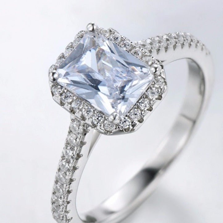 Anel Solitário Prata Royalty Diamante de Zircônia