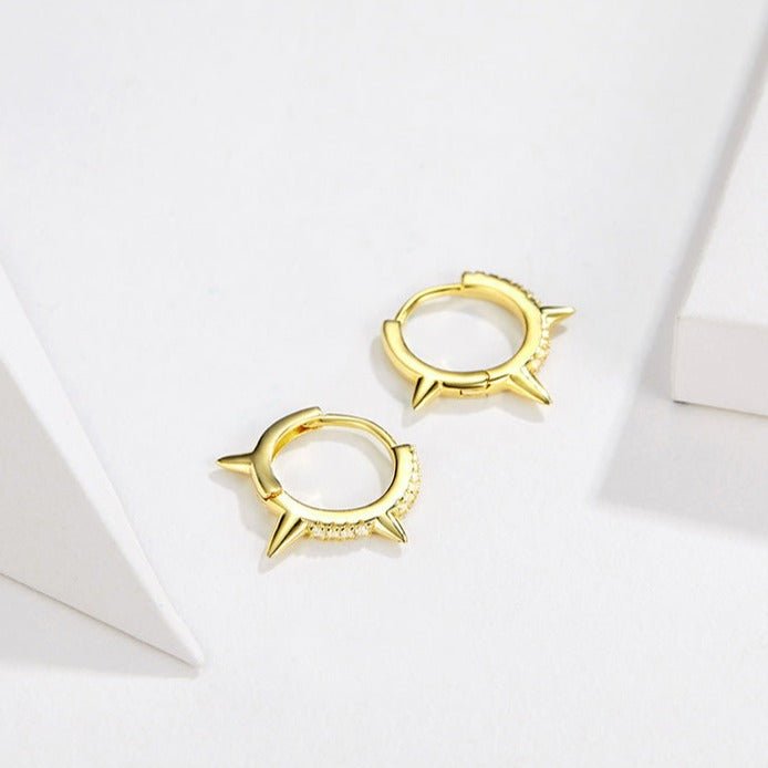Brinco Argola Punk Dourado