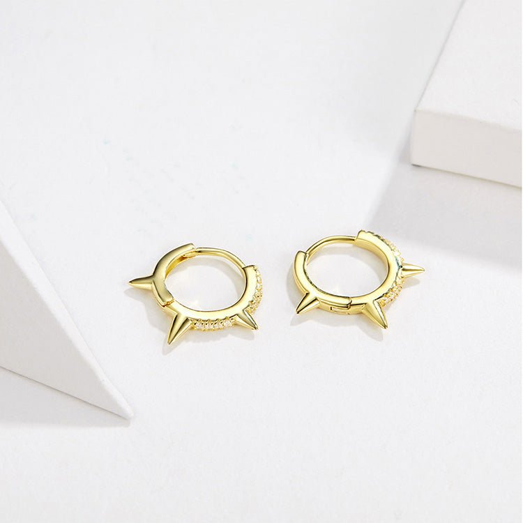 Brinco Argola Punk Dourado