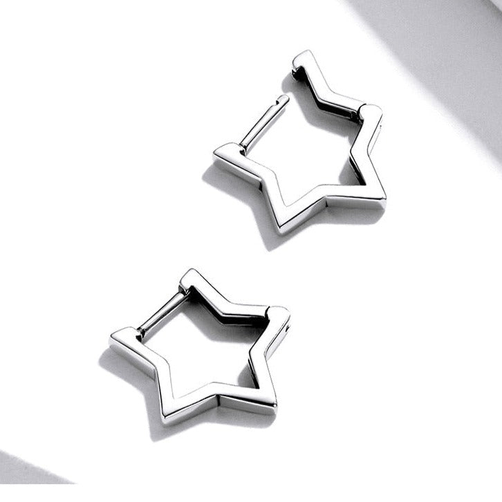 Brinco Prata Piercing Estrela