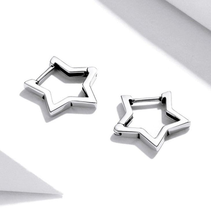 Brinco Prata Piercing Estrela