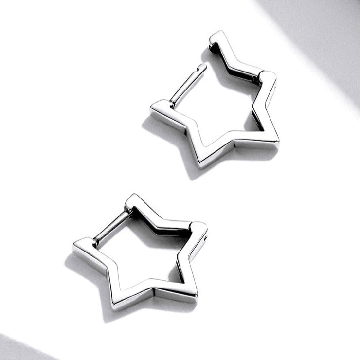 Brinco Prata Piercing Estrela