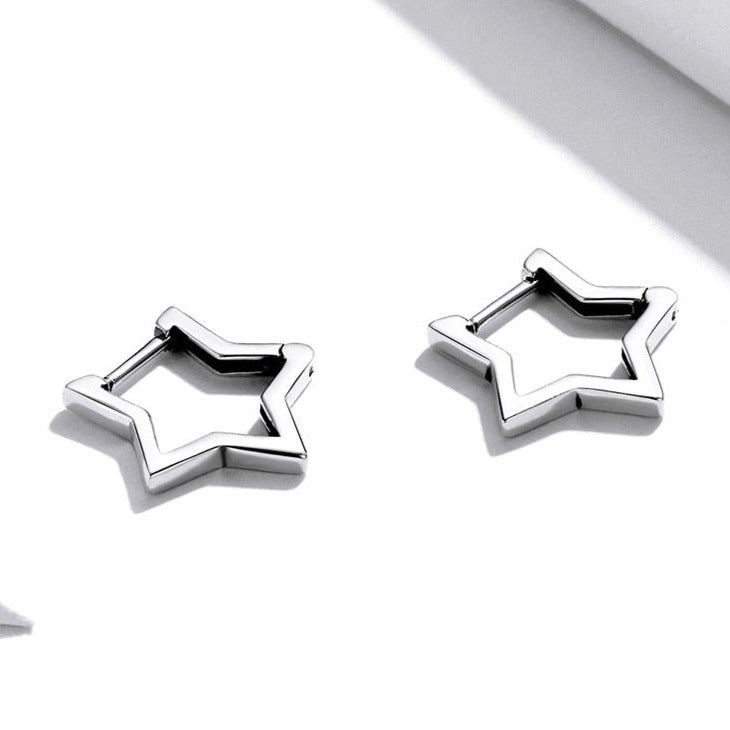 Brinco Prata Piercing Estrela