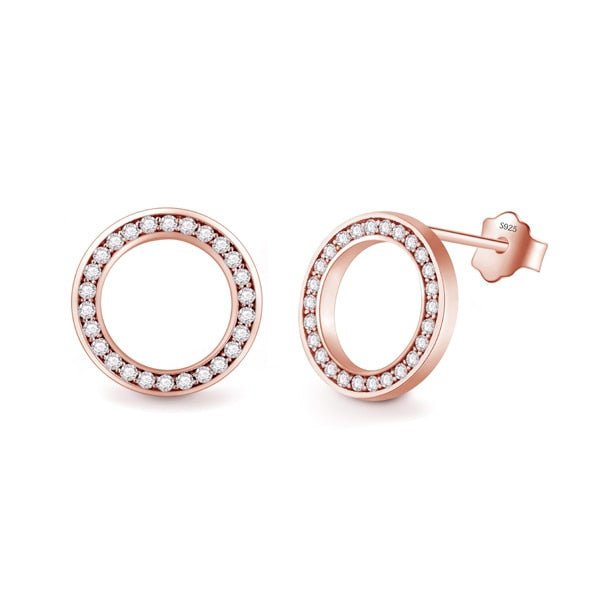 Brinco Redondo Glamour Prata