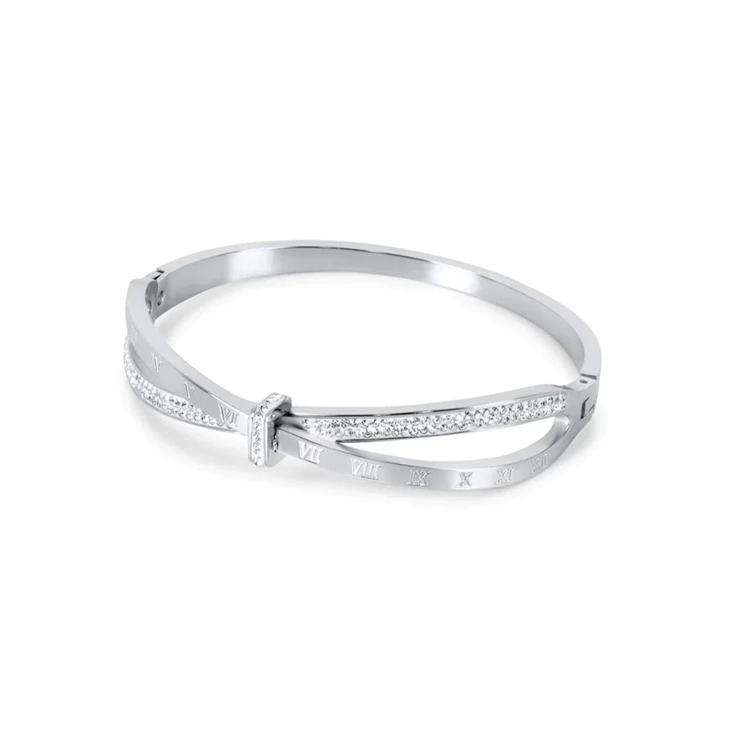 Bracelete Romano com Zircônia 18K