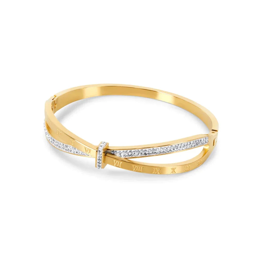 Bracelete Romano com Zircônia 18K