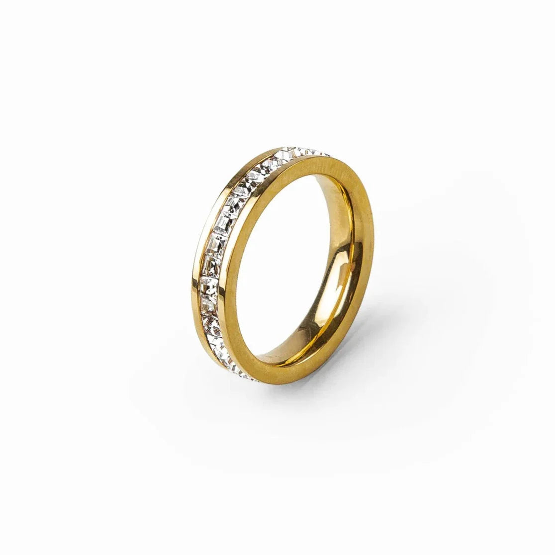 Anel Brilhante Dourado