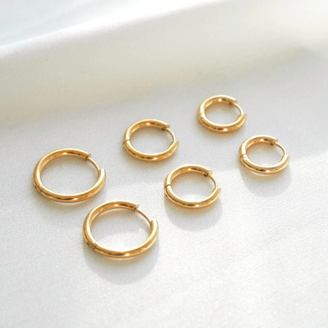 Brinco Trio de Argolas Dourado