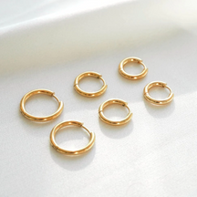 Brinco Trio de Argolas Dourado