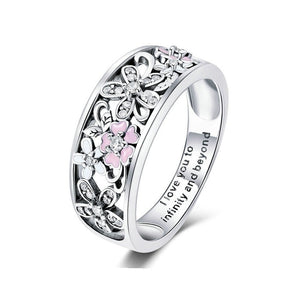 Anel Flores Infinity Love Prata