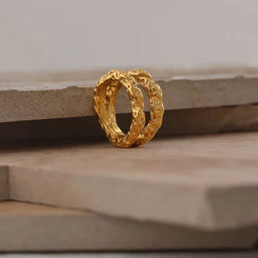 Anel Dourado Irregular 18K