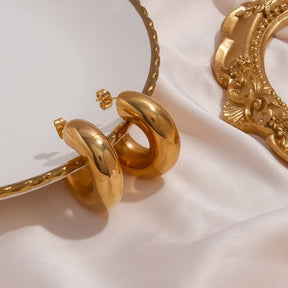 Brinco Dourado Meia Argola