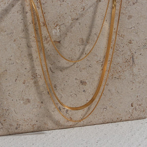 Colar Trio de Malhas 18K