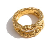 Anel Dourado Irregular 18K