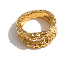Anel Dourado Irregular 18K