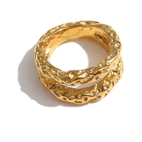 Anel Dourado Irregular 18K