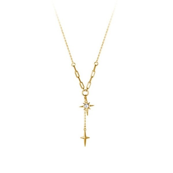 Colar Dourado Pingente Estrela
