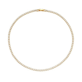 Colar Dourado com Zircônia