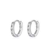 Brinco de Prata Argola com Zircônia Colorida