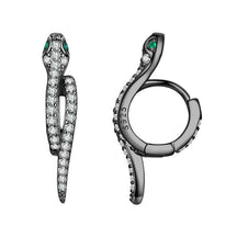 Brinco de Prata Serpente com Zircônias