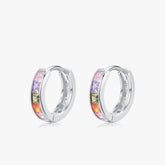 Brinco Argolinha com Zircônias Coloridas