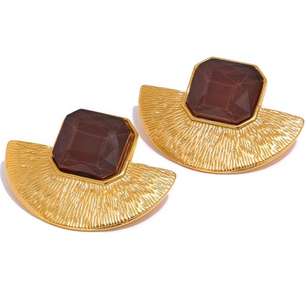 Brinco Dourado Meio Círculo
