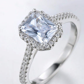 Anel Solitário Prata Royalty Diamante de Zircônia