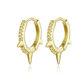 Brinco Argola Punk Dourado