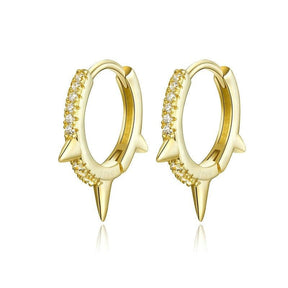 Brinco Argola Punk Dourado