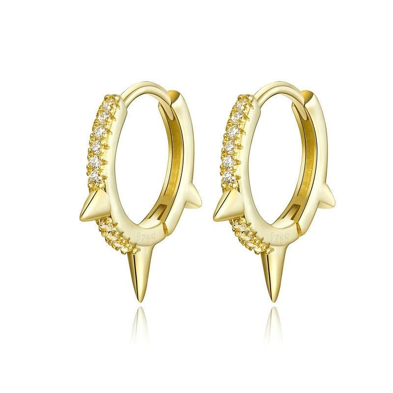 Brinco Argola Punk Dourado