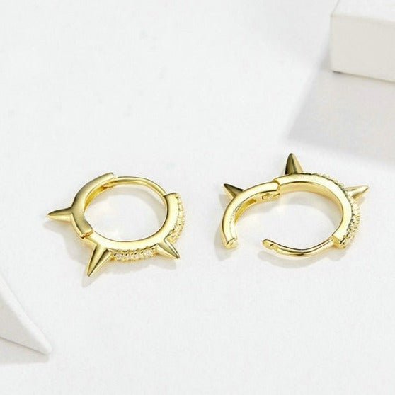 Brinco Argola Punk Dourado