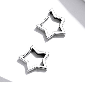 Brinco Prata Piercing Estrela