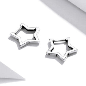 Brinco Prata Piercing Estrela