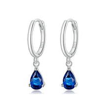 Brinco Prata Argola com Gota de Zircônia