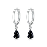 Brinco Prata Argola com Gota de Zircônia
