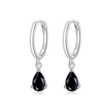 Brinco Prata Argola com Gota de Zircônia
