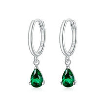 Brinco Prata Argola com Gota de Zircônia