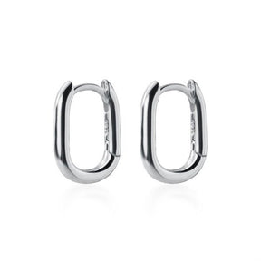 Brinco Prata Argola Oval