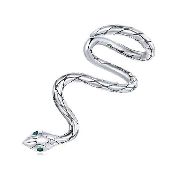 Brinco Prata Clip Cobra Serpente
