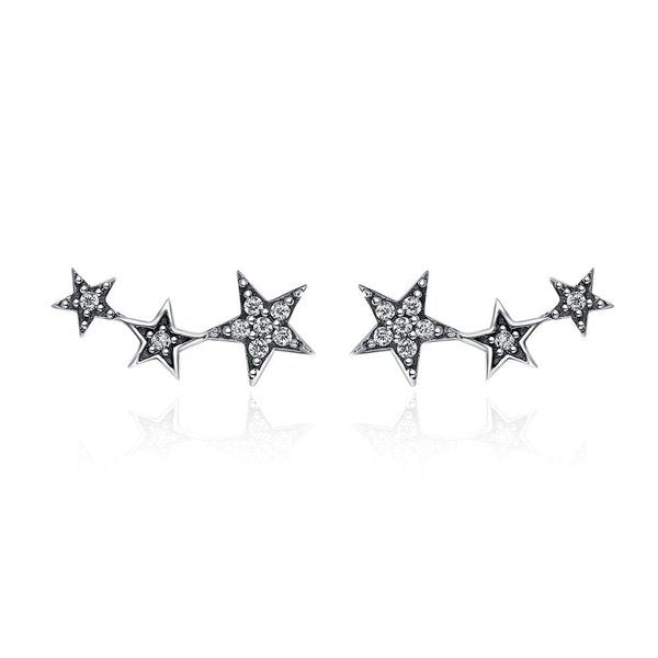 Brinco Prata Estrelas
