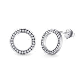 Brinco Redondo Glamour Prata