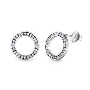Brinco Redondo Glamour Prata