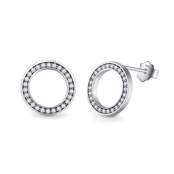 Brinco Redondo Glamour Prata