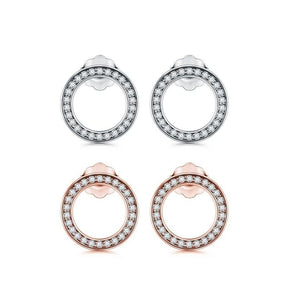 Brinco Redondo Glamour Prata