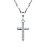 Colar Cruz de Zircônia Prata