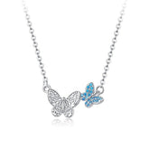 Colar Prata Borboleta com Zircônia