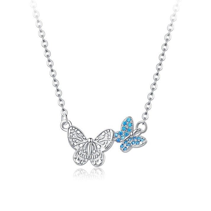 Colar Prata Borboleta com Zircônia
