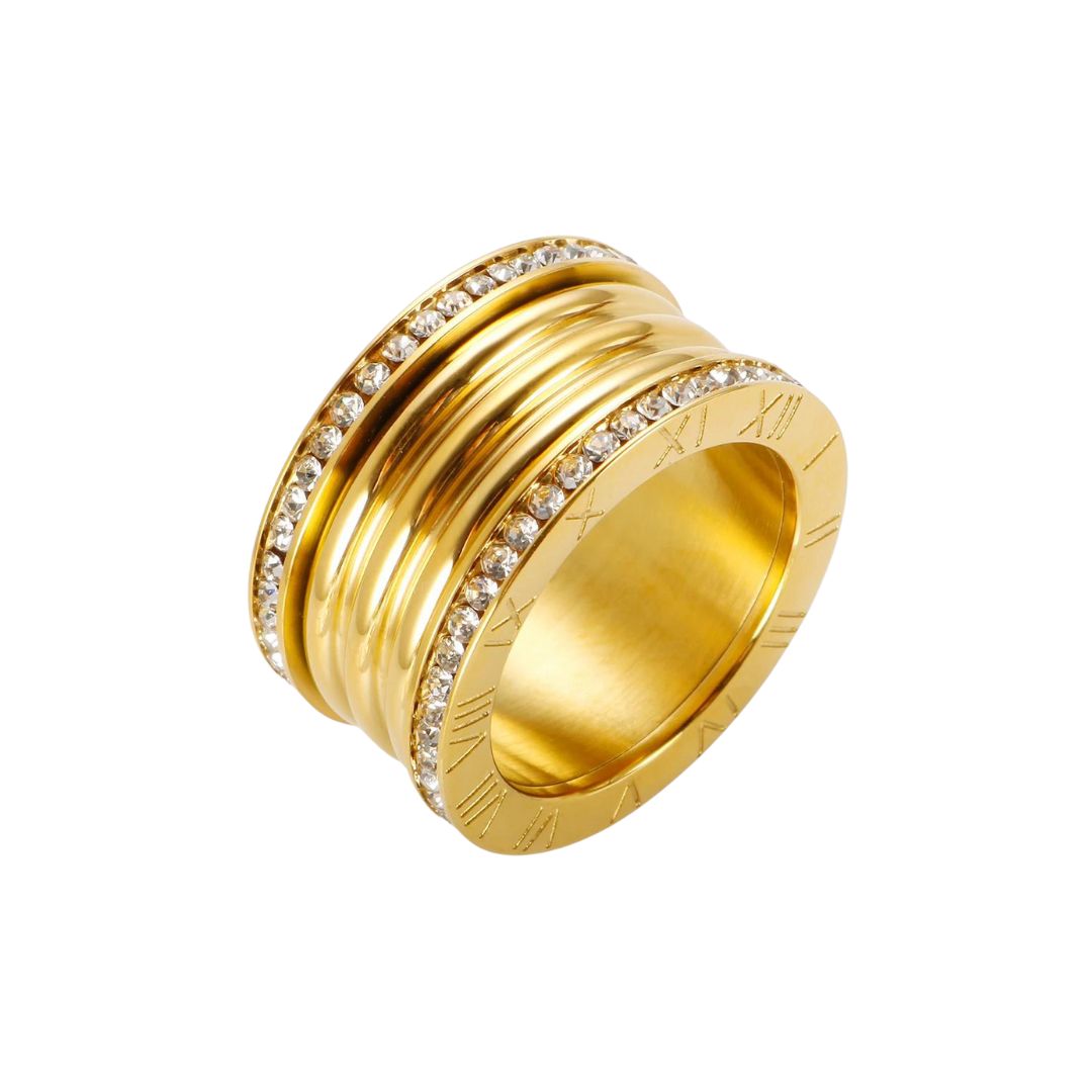 Anel Imperial Números Romanos 18K